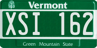VT license plate XSI162