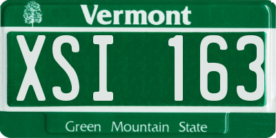 VT license plate XSI163