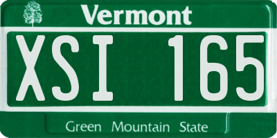 VT license plate XSI165