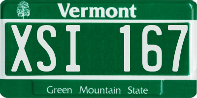 VT license plate XSI167