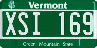 VT license plate XSI169