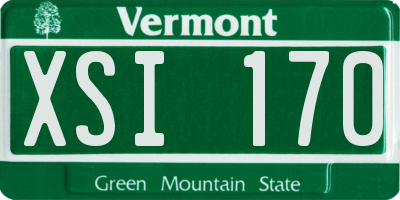 VT license plate XSI170