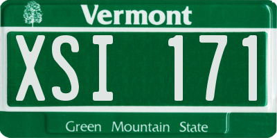 VT license plate XSI171