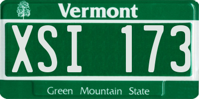 VT license plate XSI173