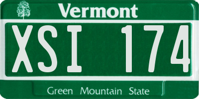 VT license plate XSI174