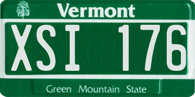 VT license plate XSI176