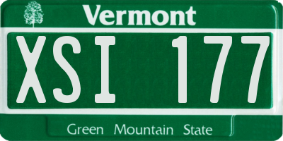 VT license plate XSI177