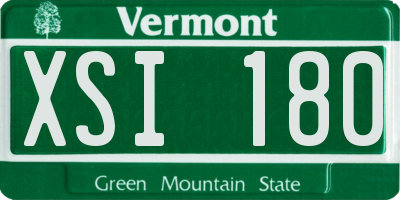 VT license plate XSI180