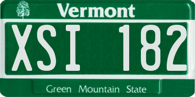 VT license plate XSI182