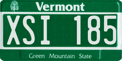 VT license plate XSI185