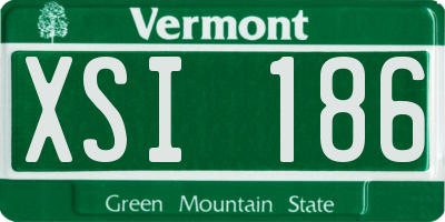VT license plate XSI186