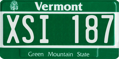 VT license plate XSI187