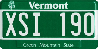 VT license plate XSI190