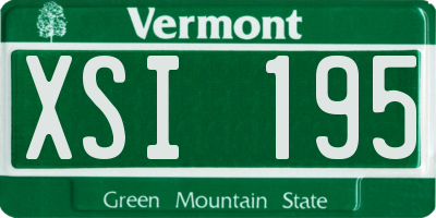 VT license plate XSI195