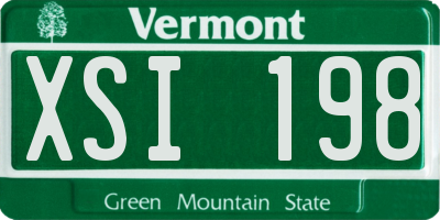 VT license plate XSI198