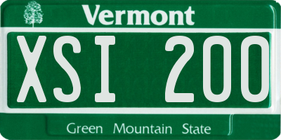 VT license plate XSI200