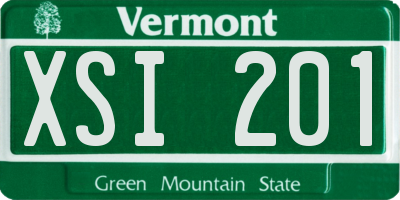 VT license plate XSI201