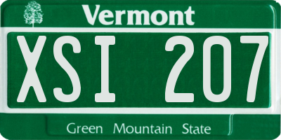 VT license plate XSI207