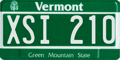 VT license plate XSI210