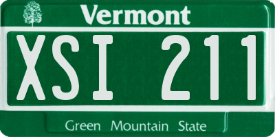 VT license plate XSI211