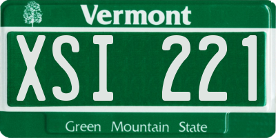 VT license plate XSI221