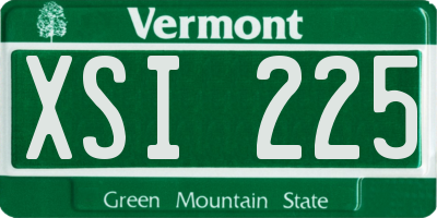VT license plate XSI225