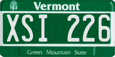 VT license plate XSI226