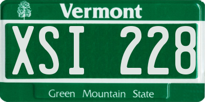 VT license plate XSI228