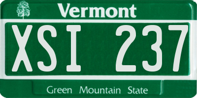 VT license plate XSI237
