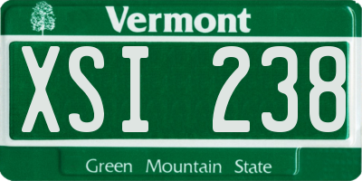 VT license plate XSI238