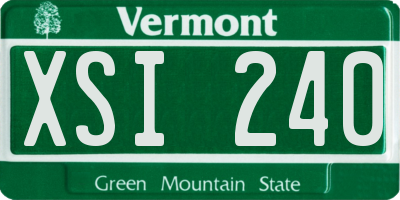 VT license plate XSI240