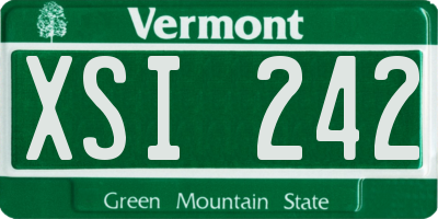 VT license plate XSI242