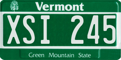 VT license plate XSI245