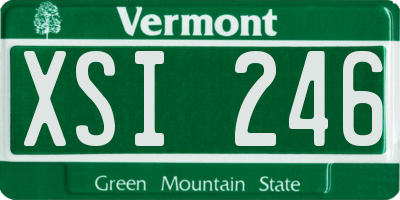 VT license plate XSI246