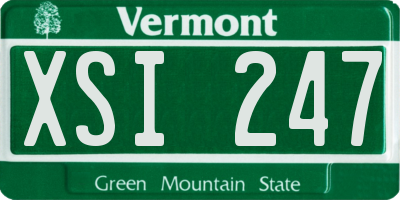 VT license plate XSI247