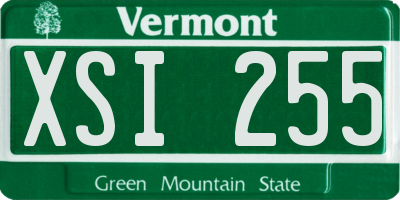 VT license plate XSI255