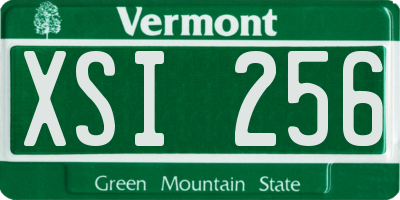 VT license plate XSI256
