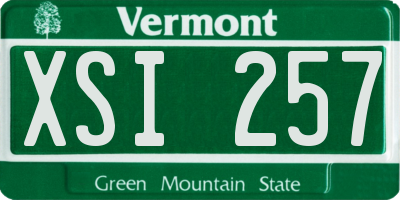 VT license plate XSI257