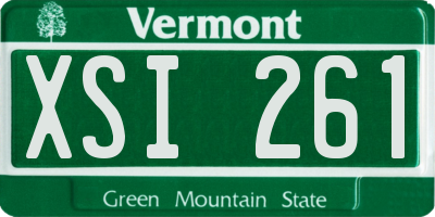 VT license plate XSI261