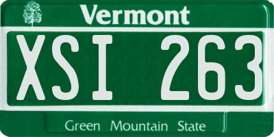 VT license plate XSI263