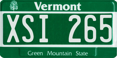 VT license plate XSI265
