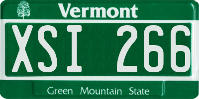 VT license plate XSI266