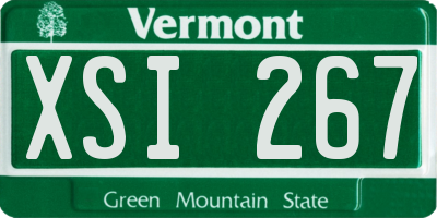 VT license plate XSI267