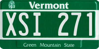 VT license plate XSI271