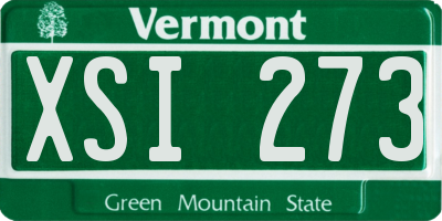 VT license plate XSI273