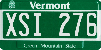 VT license plate XSI276