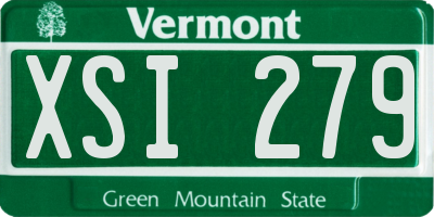 VT license plate XSI279