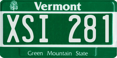 VT license plate XSI281