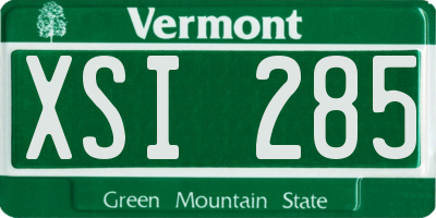 VT license plate XSI285