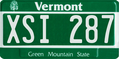 VT license plate XSI287